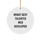 Web Developer Circle Christmas Ornament - Smart Sexy Talented Web Developer Gifts