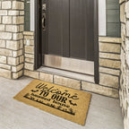 Welcome to Our Haunted House Coir Doormat – Spooky Halloween Welcome Mat | Rustic Haunted Porch Decor | Funny Fall Entryway Rug
