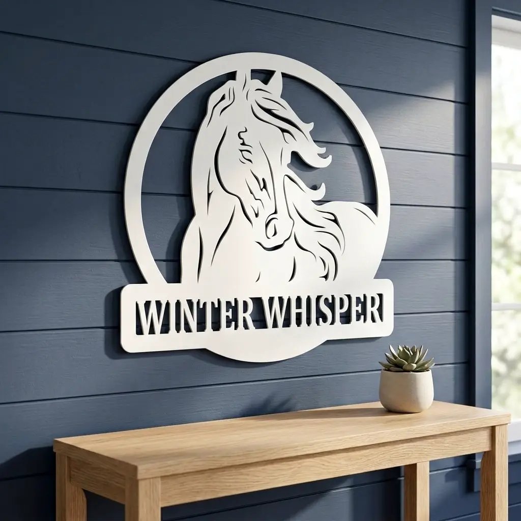 Personalized Horse Metal Wall Art | Custom Horse Name Sign | Equestrian Metal Wall Decor | Horse Lover Gift | Made in USA