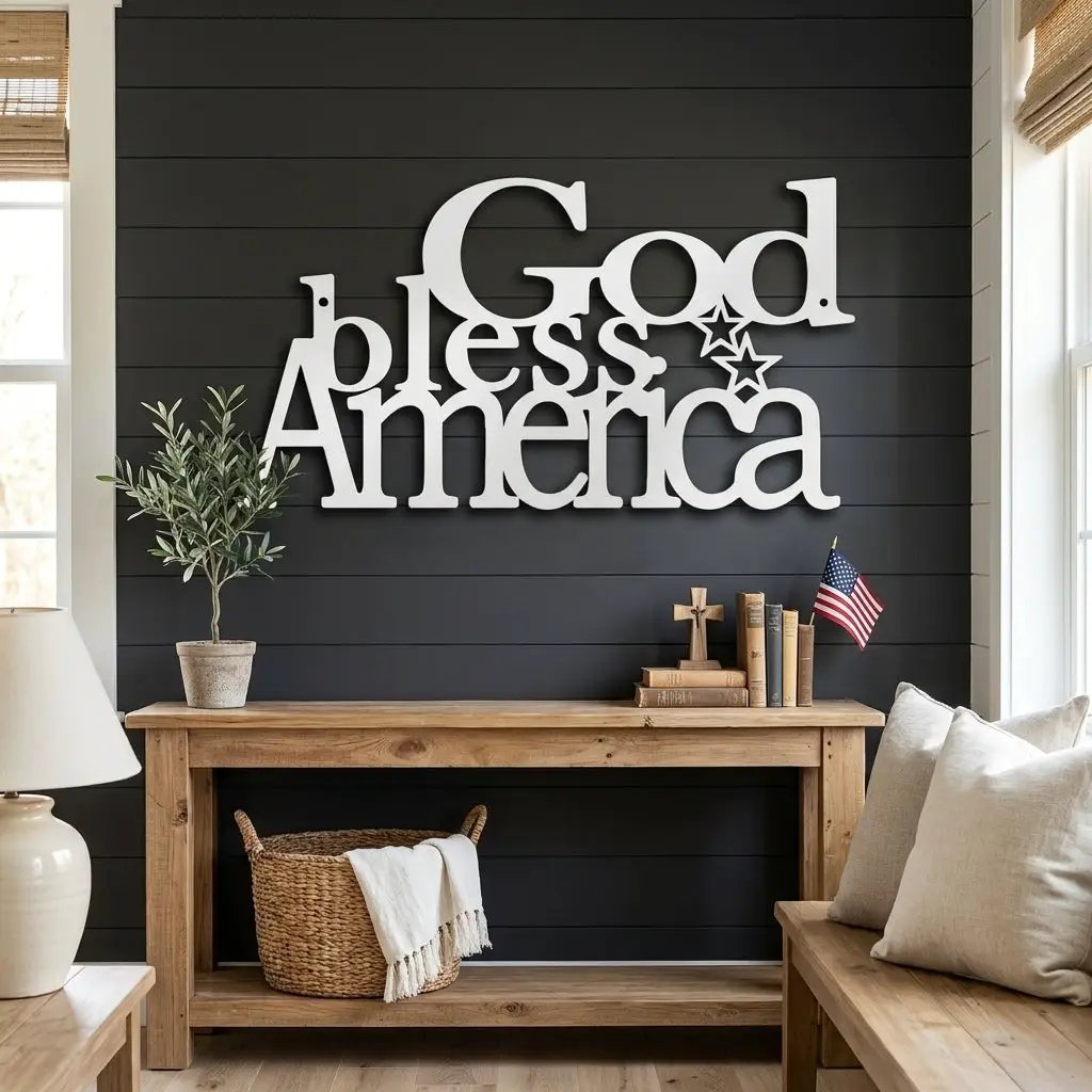 God Bless America Metal Art – A Tribute to Faith, Freedom & Home