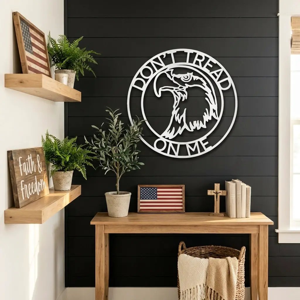 Personalized Bald Eagle Metal Sign – Custom Patriotic Name Sign – American Eagle Wall Art – Veteran Gift