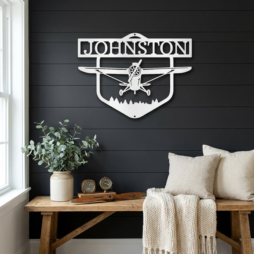 Personalized Airplane Metal Wall Art – Custom Pilot Name Sign – Aviation Decor – Aircraft Wall Art – Gift for Pilots