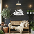 Personalized Hot Rod Metal Sign – Custom Garage Sign – Classic Car Wall Art – Gift for Dad