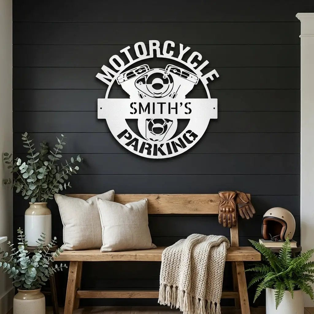 Personalized Motorcycle Metal Sign, Custom Biker Wall Art, Motorcycle Garage Decor