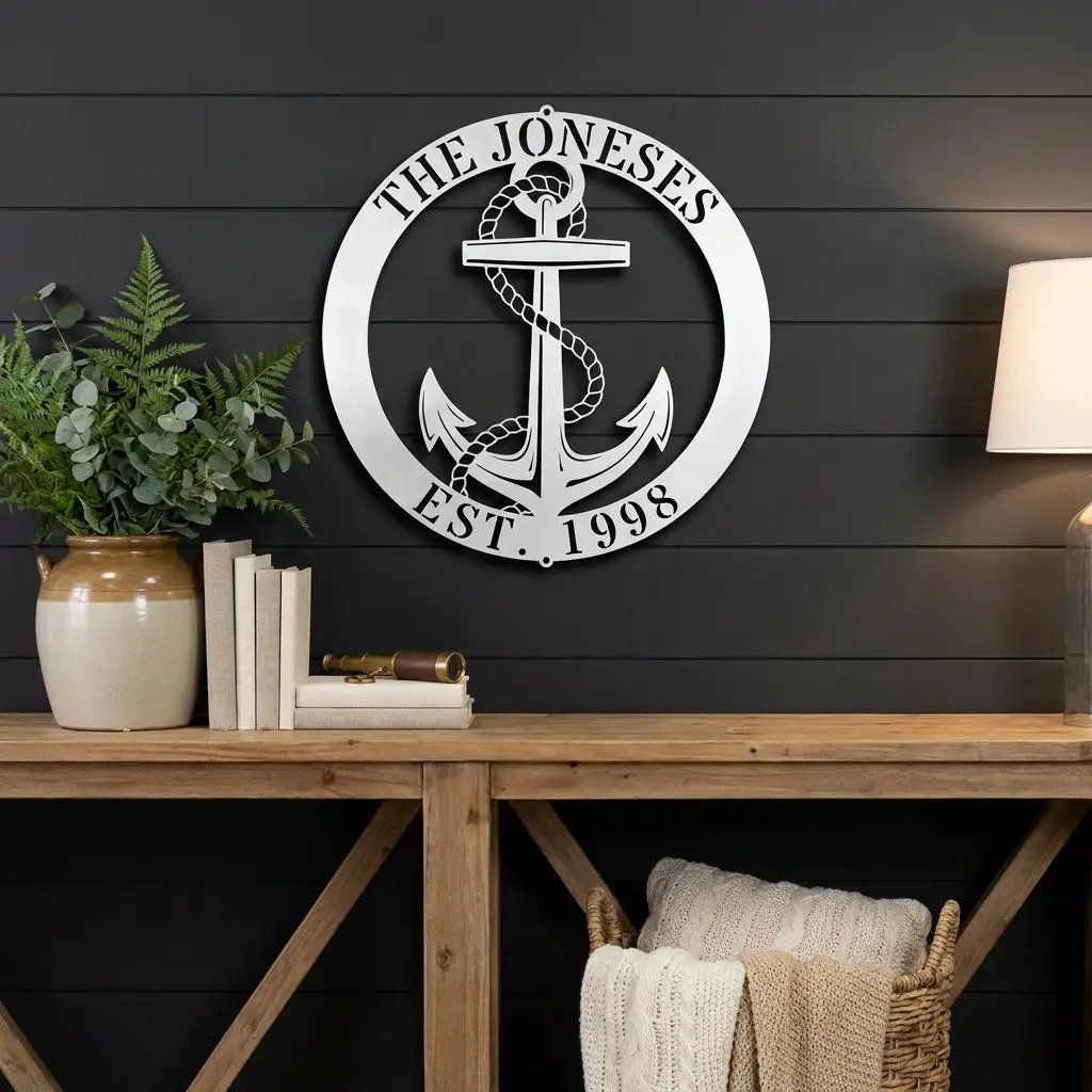Personalized Anchor Metal Art – Where Your Story Drops Anchor