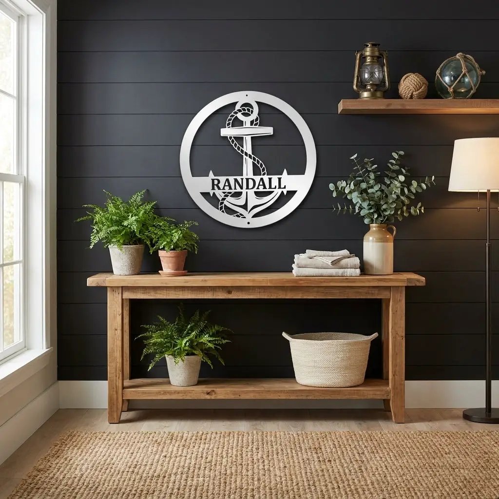 Personalized Anchor Name Metal Art – Your Name, Your Anchor