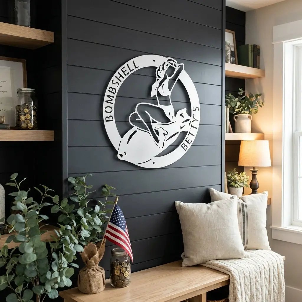 Personalized Vintage Pin-Up Metal Art – Bold, Fun & Made for Your Space
