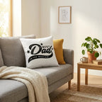 Best Dad in the World Indoor/Outdoor Throw Pillow | Father's Day Gift for Dad | Decorative Cushion for Home, Porch & Patio