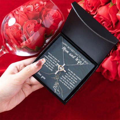 Mother's Day Gift to Wife You're the Mother of My Children and the Beat of My Heart Cross Pendant Necklace - Mallard Moon Gift Shop