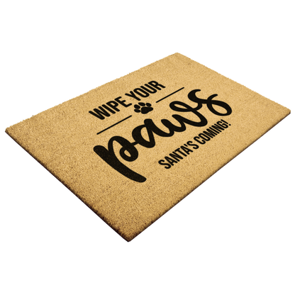 Wipe_Your_Paws__Santas_Coming_Chr_Outdoor_Mat_Angle_Mockup.png