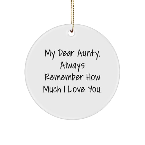 Wish Aunty Joyful Christmas with My Dear Aunty, Always Remember How Much I Love You., Beautiful Circle Ornament Gifts, Aunty Love Gifts from Family to Aunty, Aunty Circle Ornaments