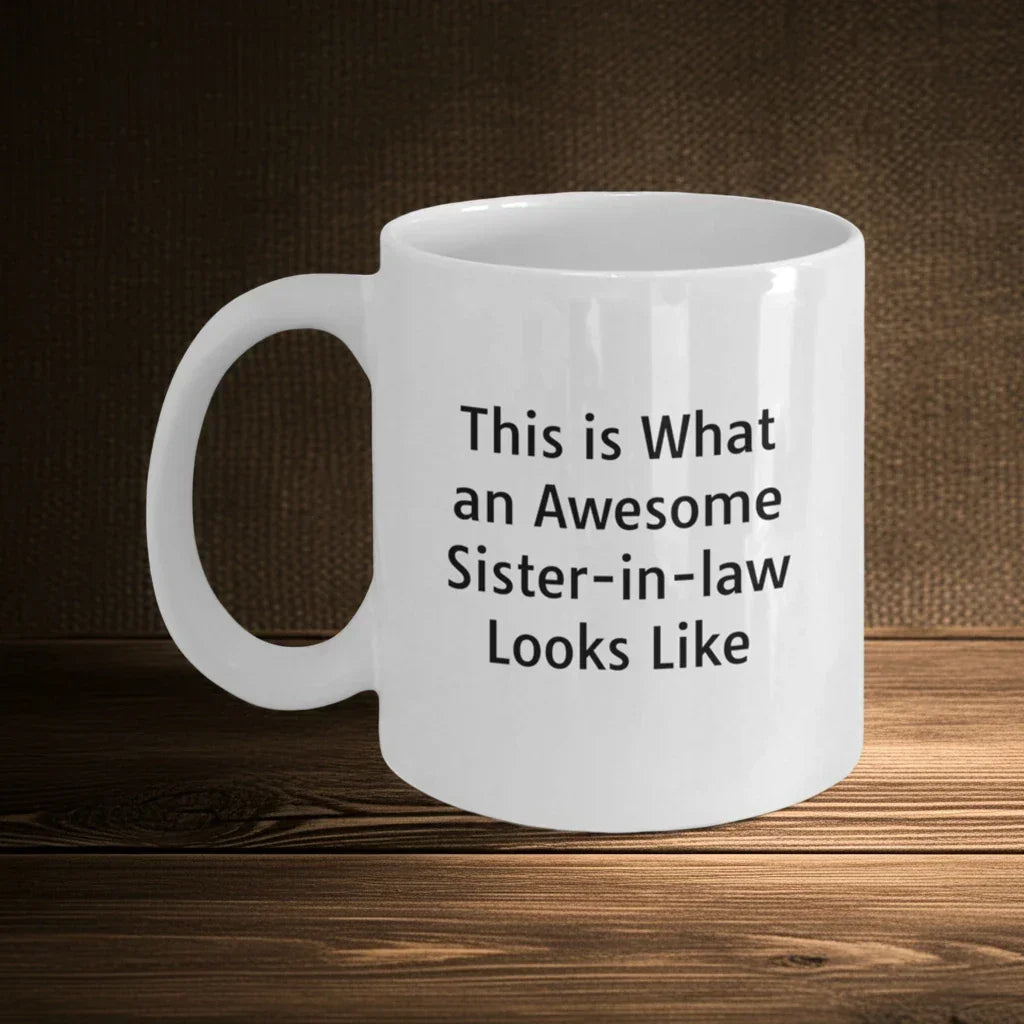 Funny Sister-in-law White Coffee Mug with Inspirational Quote, Birthday Unique Gifts