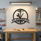 Personalized Tool Metal Wall Art Custom Name Sign Hammer Tools Decor Handyman Gift Workshop Garage Wall Decor Carpenter Gift Idea