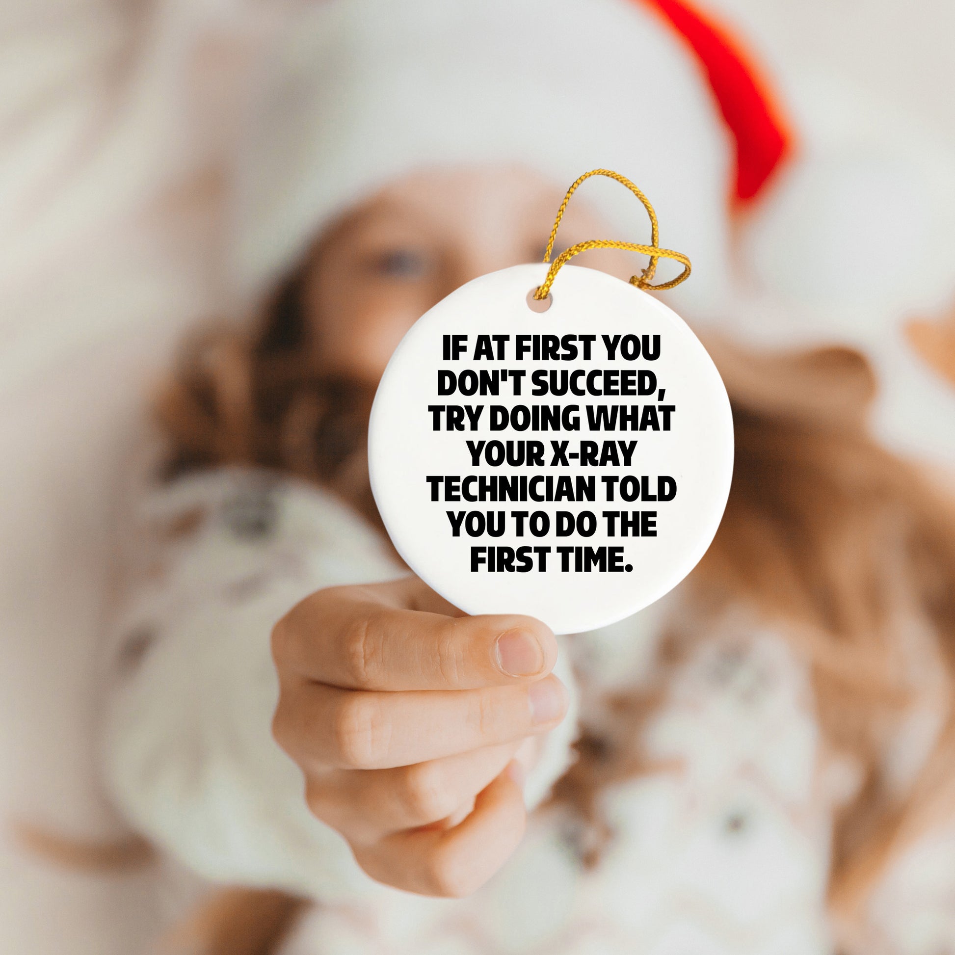 X-Ray Technician Gifts from Friends, Funny Circle Ornament for Christmas, Inspirational Quote X-Ray Technician X-Ray Technician Gifts for Men Women Coworkers