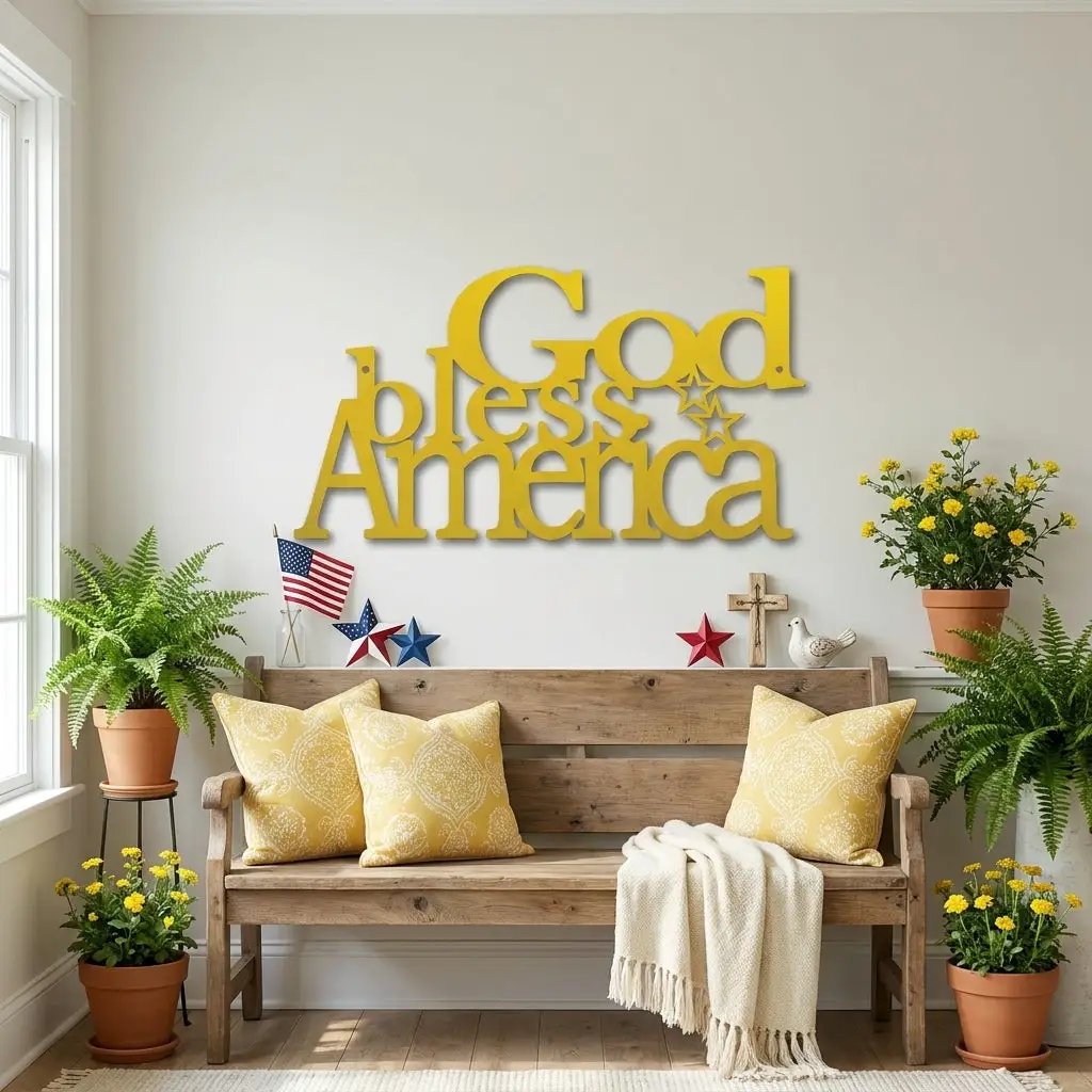 God Bless America Metal Art – A Tribute to Faith, Freedom & Home