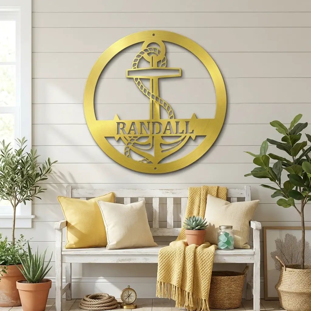 Personalized Anchor Name Metal Art – Your Name, Your Anchor
