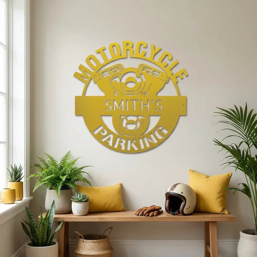 Personalized Motorcycle Metal Sign, Custom Biker Wall Art, Motorcycle Garage Decor