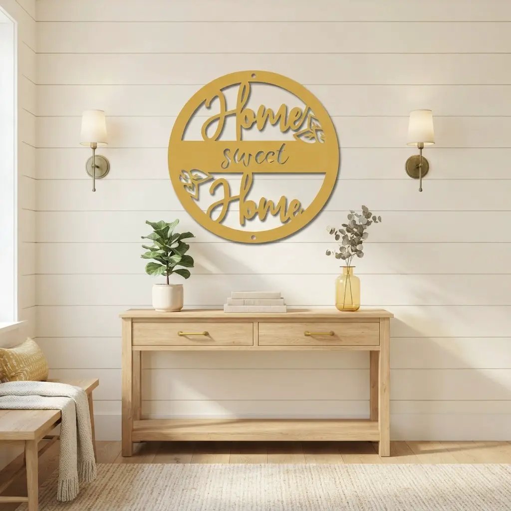 Home Sweet Home Metal Wall Art – Farmhouse & Rustic Decor