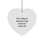 Yoga Instructor Gifts for Christmas - This Is What An Awesome Heart Ornament Looks Like, Gifts from Friends to Yoga Instructor