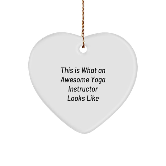 Yoga Instructor Gifts for Christmas - This Is What An Awesome Heart Ornament Looks Like, Gifts from Friends to Yoga Instructor
