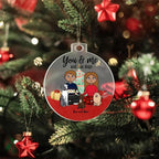 You and Me and the Dogs Personalized Acrylic Keepsake Ornament
