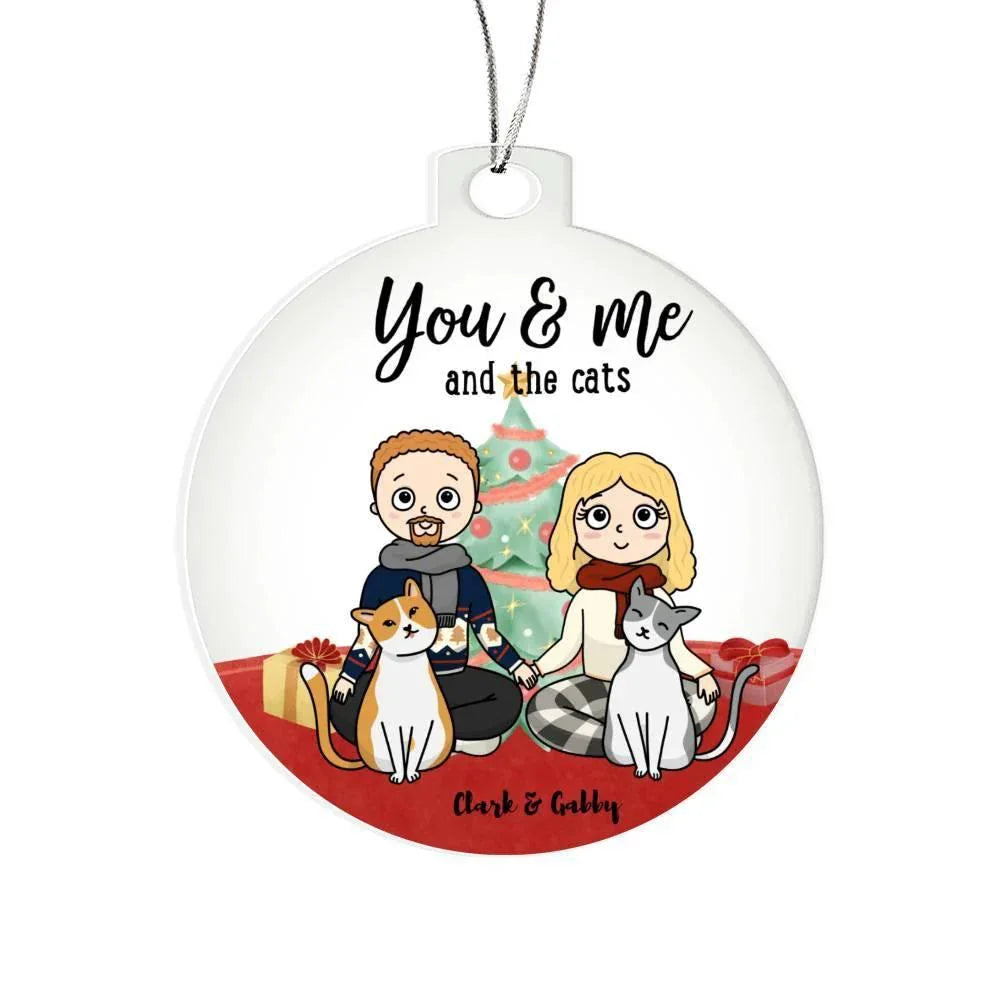 You and me and the Cats Acrylic Keepsake Ornament