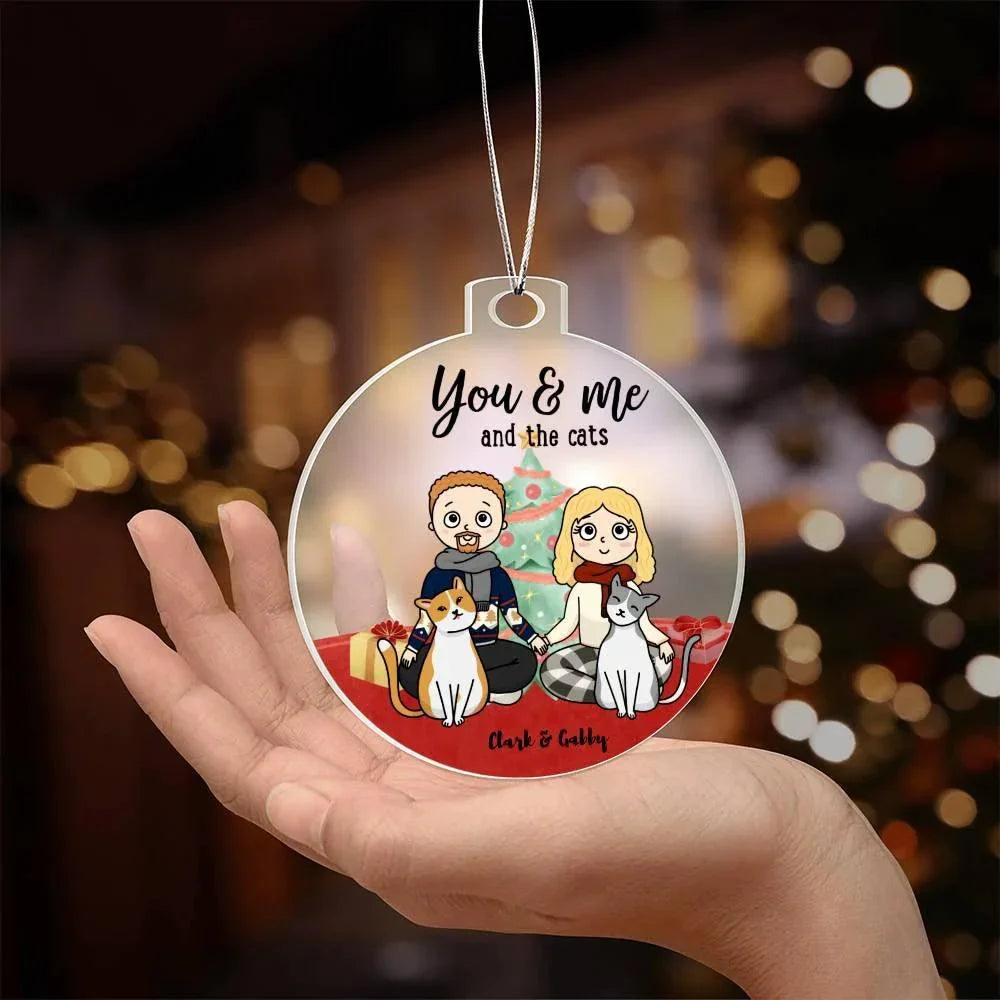 You and me and the Cats Acrylic Keepsake Ornament