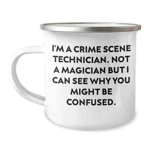 Crime Scene Technician Camping Mug - Gifts from Family - Christmas Unique Gifts for Crime Scene Technician