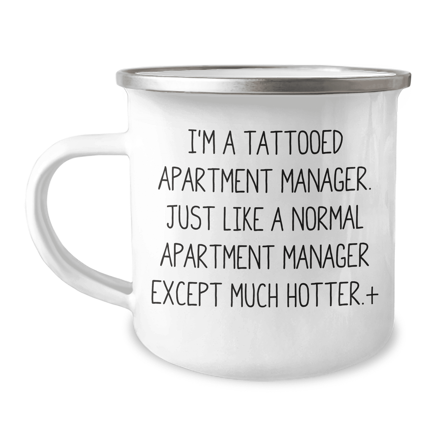 Funny Apartment Manager Gifts for Her - 'I'm A Tattooed Apartment Manager' Camping Mug, Mother's Day Unique Gifts from Friends or Family - Mallard Moon Gift Shop