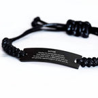 Actor Black Braided Leather Rope Engraved Bracelet - Thanks for being who you are - Birthday Christmas Jewelry Gifts Coworkers Colleague Boss