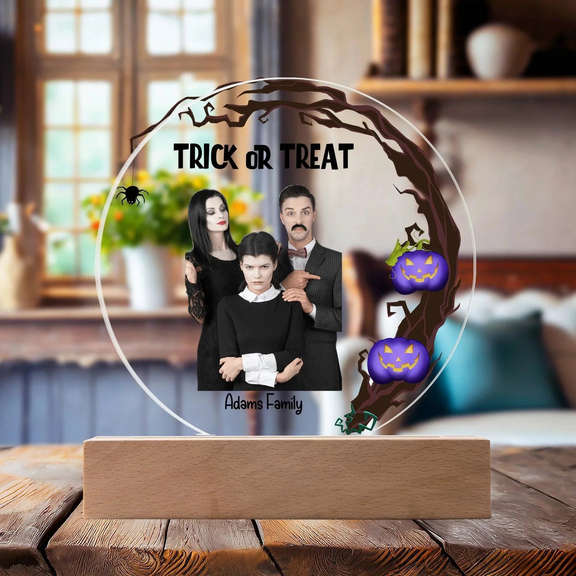 Halloween Trick or Treat Custom Photo Upload Keepsake Acrylic Plaque