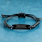 Administrative Assistant Black Braided Leather Rope Engraved Bracelet - Thanks for being who you are - Birthday Christmas Jewelry Gifts Coworkers Colleague Boss