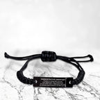 Administrative Assistant Black Braided Leather Rope Engraved Bracelet - Thanks for being who you are - Birthday Christmas Jewelry Gifts Coworkers Colleague Boss