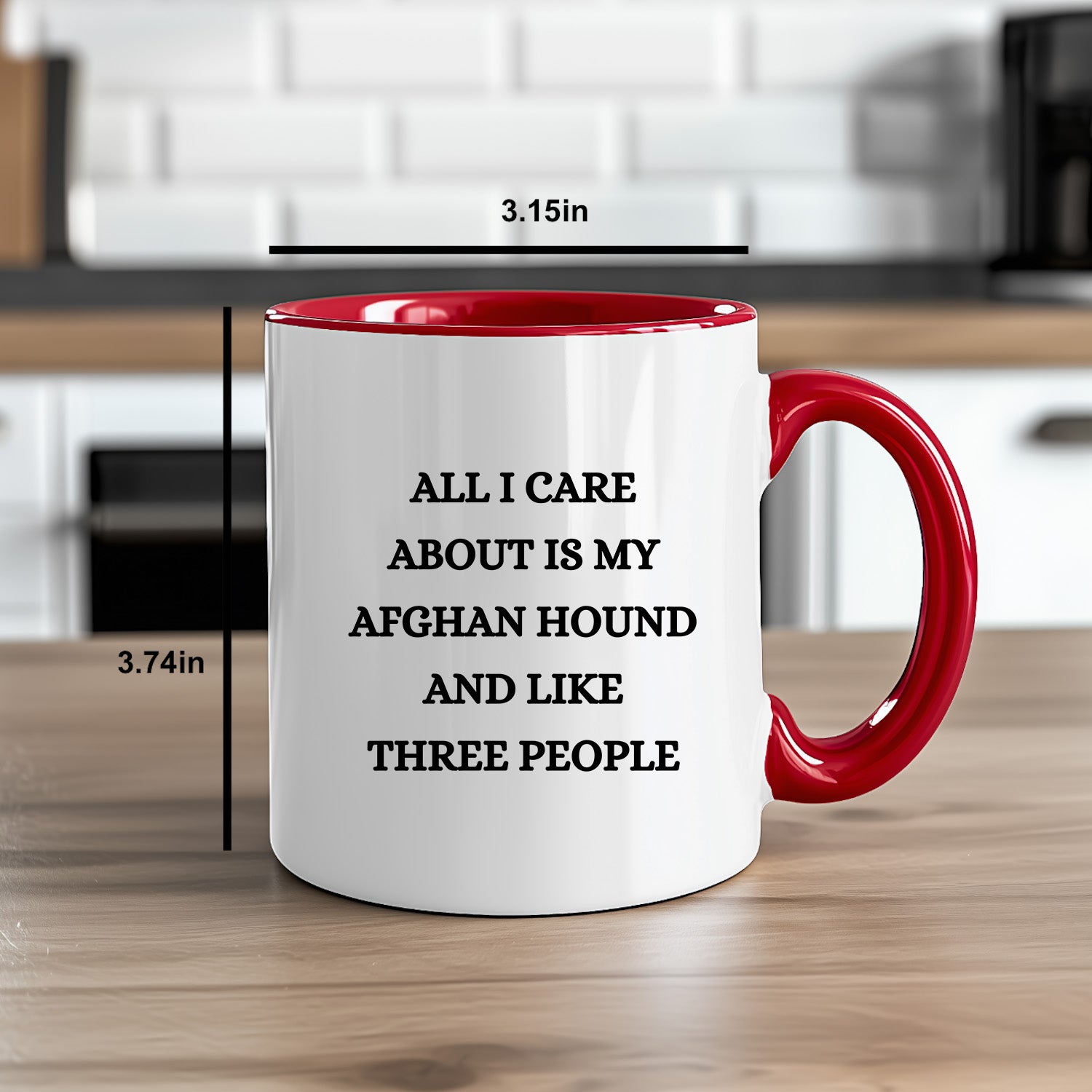 Afghan Hound Dog Lover Birthday, Christmas Gifts Two Tone Coffee Mug  - All I Care About Is My Afghan Hound and Maybe Three People - Mallard Moon Gift Shop