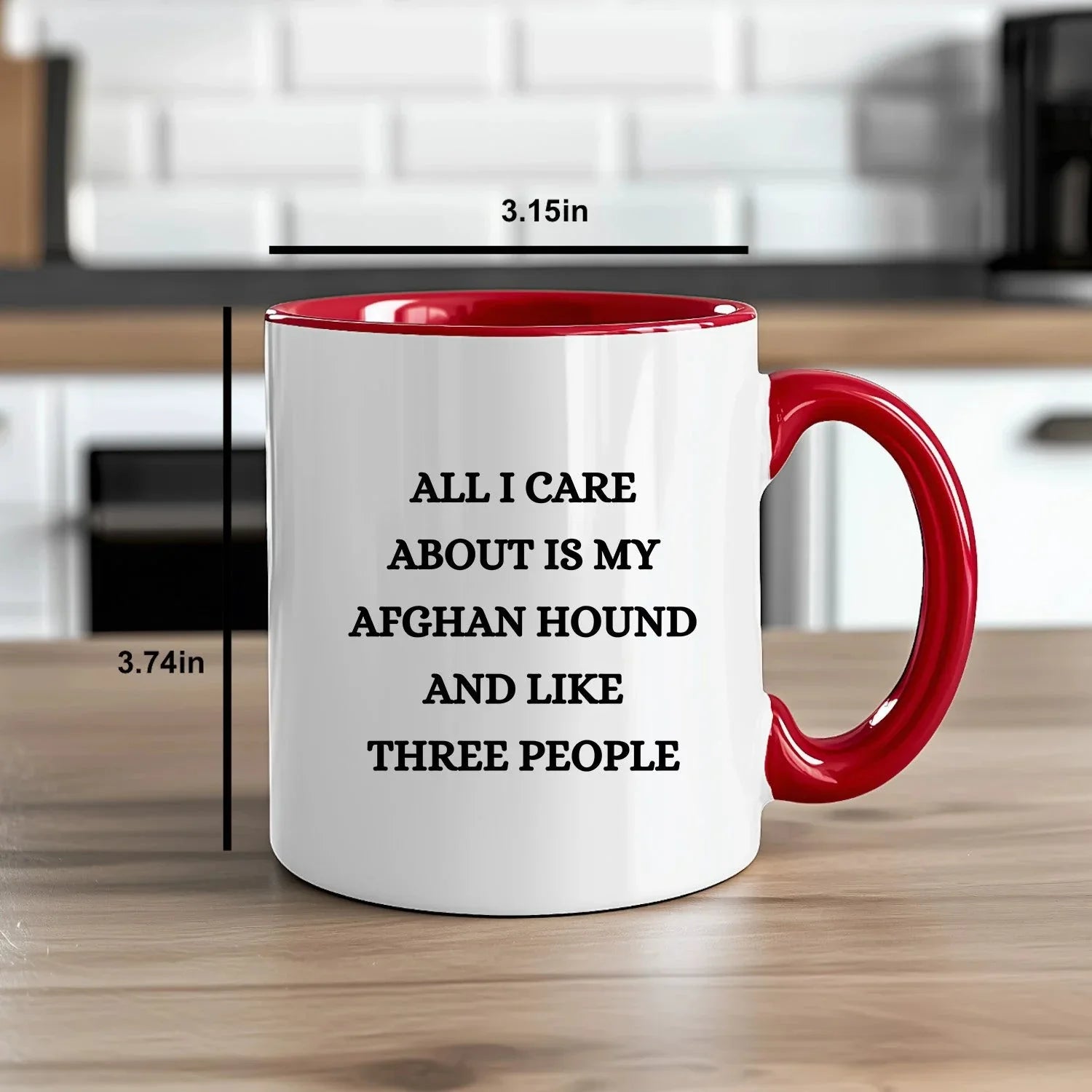 Afghan Hound Dog Lover Birthday, Christmas Gifts Two Tone Coffee Mug - All I Care About Is My Afghan Hound and Maybe Three People