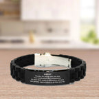 Agent Black Glidelock Clasp Engraved Bracelet - Thanks for being who you are - Birthday Christmas Jewelry Gifts Coworkers Colleague Boss
