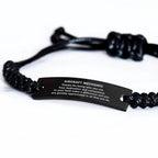 Aircraft Mechanic Black Braided Leather Rope Engraved Bracelet - Thanks for being who you are - Birthday Christmas Jewelry Gifts Coworkers Colleague Boss