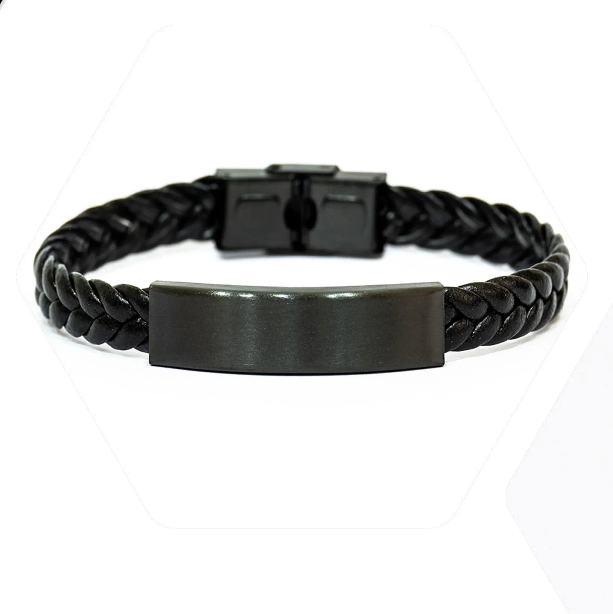 Alabama Pride Braided Leather Bracelet - Engraved Stainless Steel Panel Keepsake For Alabama Lovers