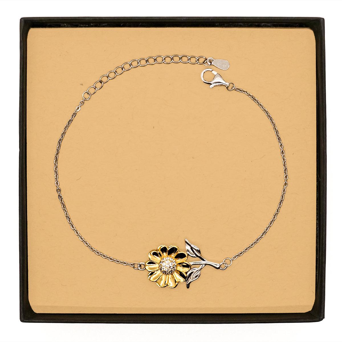 Alabama is my home Gifts, Lovely Alabama Birthday Christmas Sunflower Bracelet For People from Alabama, Men, Women, Friends - Mallard Moon Gift Shop