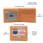 All American Dad - Papa - Grandpa - Personalized Leather Wallet