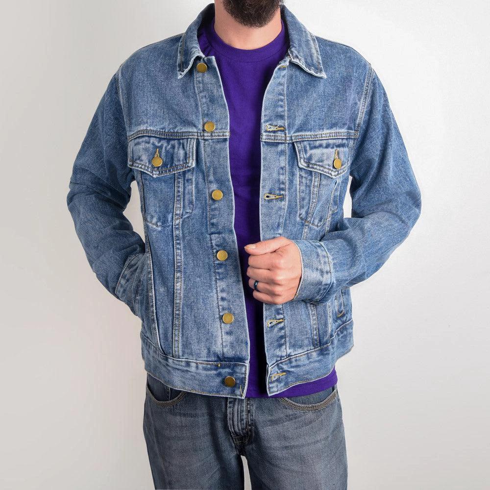 All American Dad - Papa - Grandpa - Personalized Men's Denim Jacket