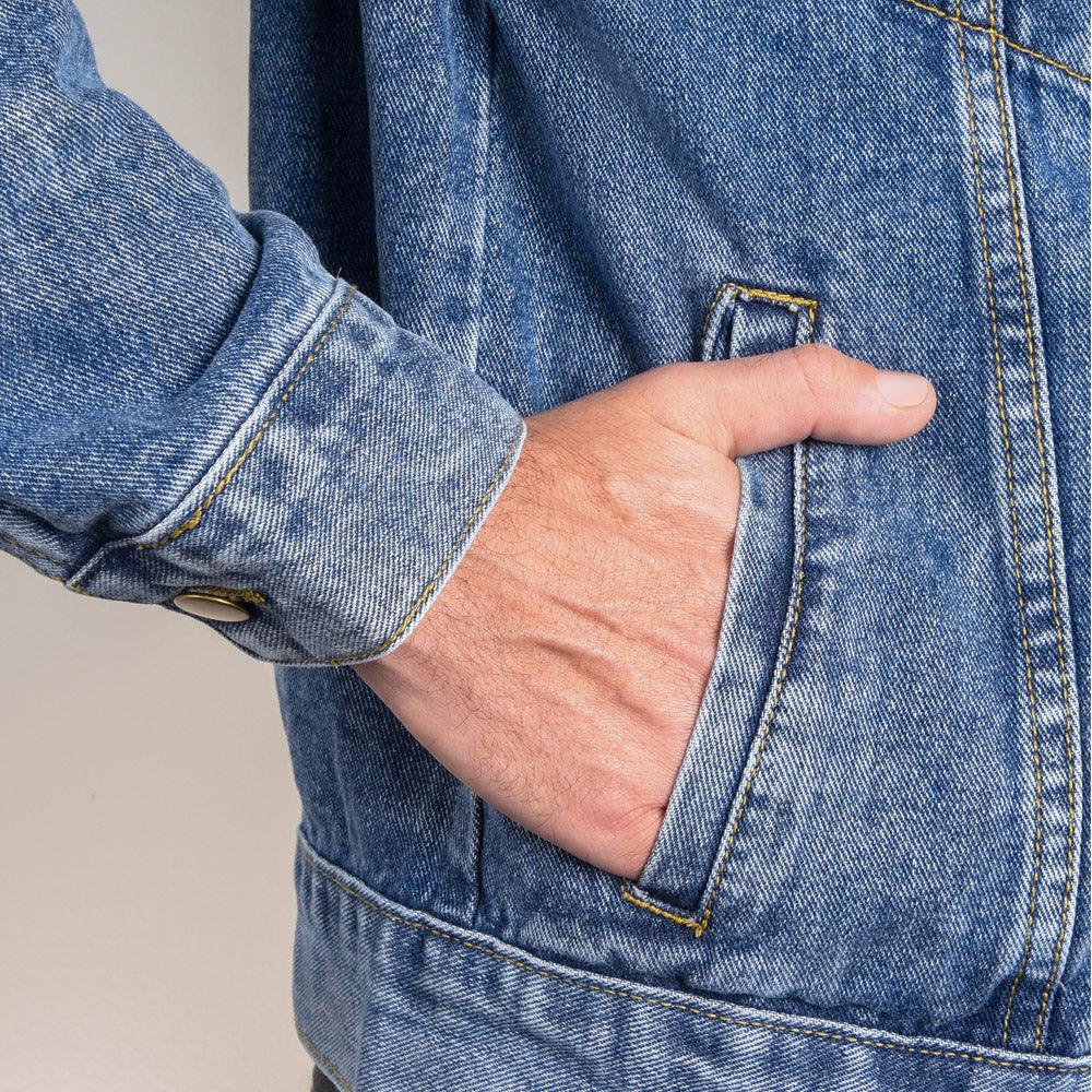 All American Dad - Papa - Grandpa - Personalized Men's Denim Jacket - Mallard Moon Gift Shop