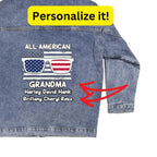 All American Grandma - Gigi - Nana - Mom- Personalized Denim Jacket