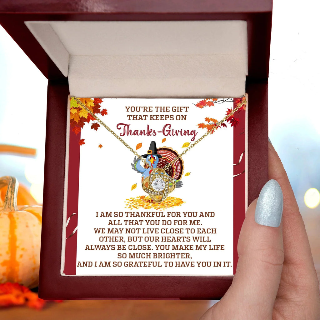 Thanksgiving Gift for Her – Always Be Close Message Card Necklace, Heartfelt Expression of Gratitude for Mom, Sister, or Best Friend
