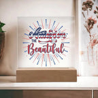 America the Beautiful Patriotic Acrylic Plaque