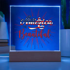 America the Beautiful Patriotic Acrylic Plaque