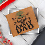 Army Dad Graphic Custom Leather Wallet