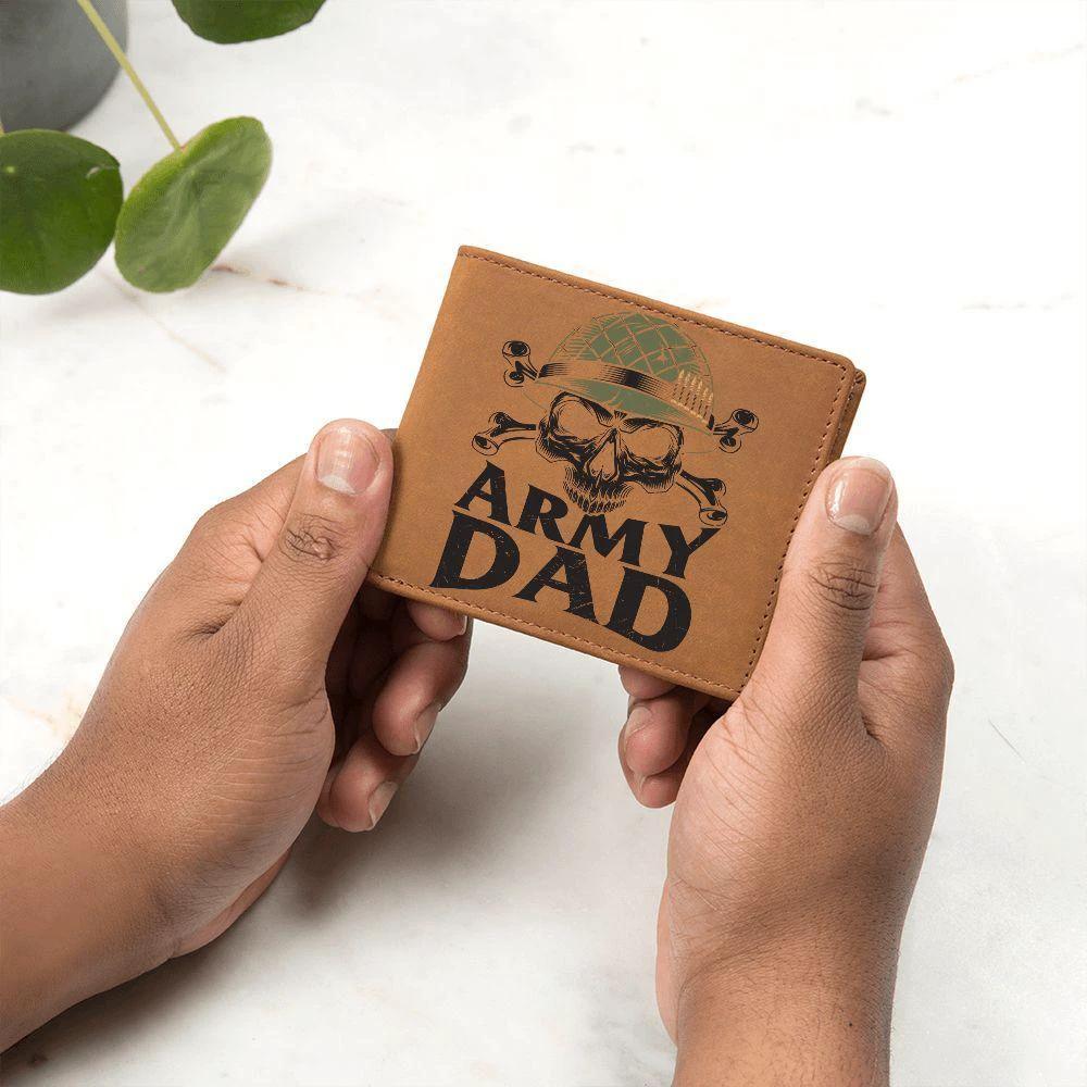 Army Dad Graphic Custom Leather Wallet