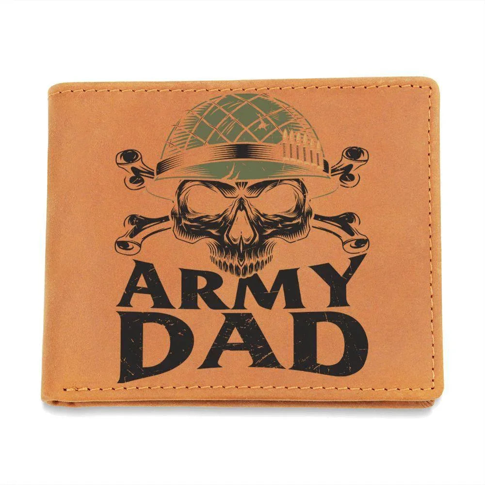 Army Dad Graphic Custom Leather Wallet