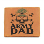 Army Dad Graphic Custom Leather Wallet